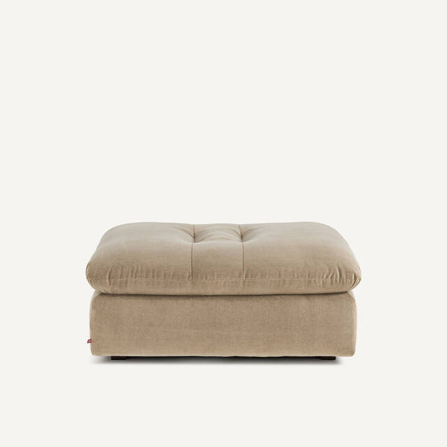 Υποπόδιο σύνθσης από βελούδο stonewashed, GIULIANO