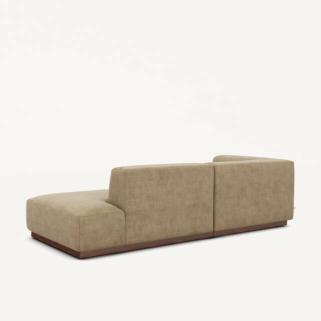 Γωνιακός καναπές αριστερός από βελούδο stonewashed, JACOPO