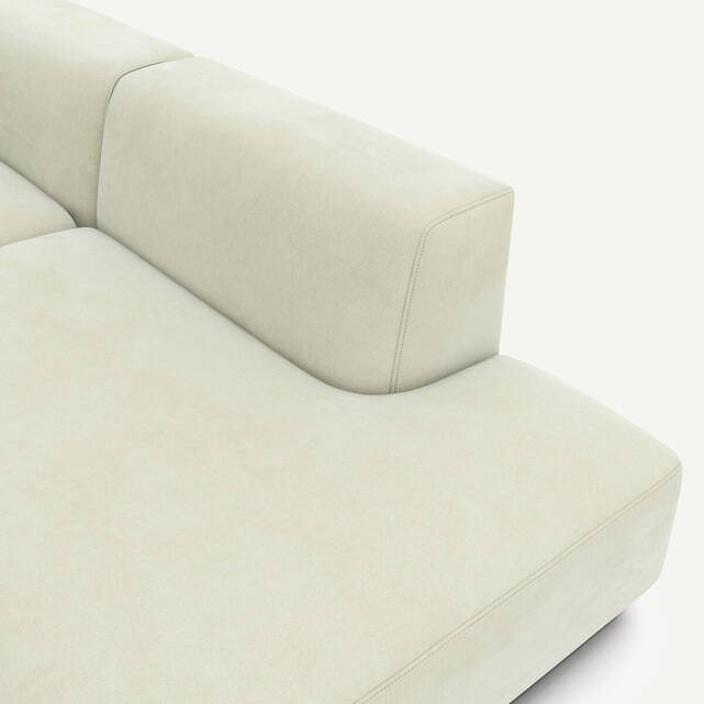 Γωνιακός καναπές αριστερός από βελούδο stonewashed, JACOPO