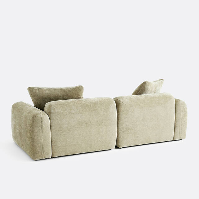 Γωνιακός modular καναπές 3 θέσεων από ζακάρ chenille, AMAD