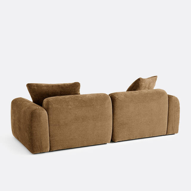 Γωνιακός modular καναπές 3 θέσεων από ζακάρ chenille, AMAD