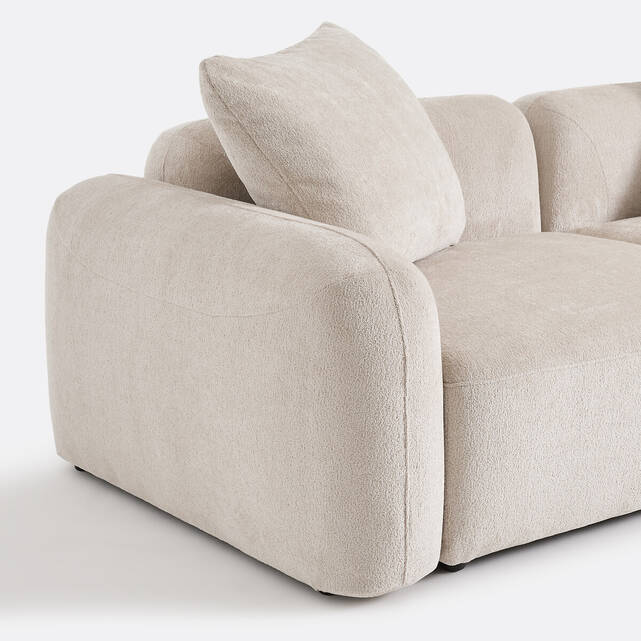 Γωνιακός modular καναπές 3 θέσεων από ζακάρ chenille, AMAD