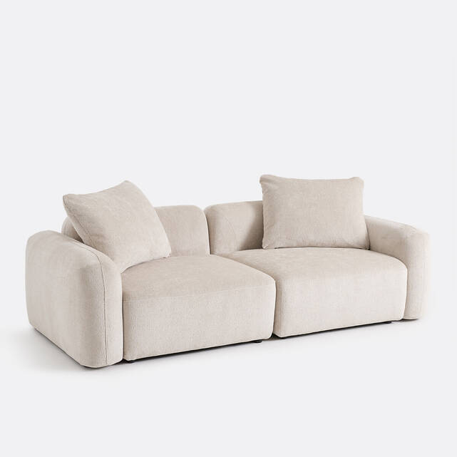 Γωνιακός modular καναπές 3 θέσεων από ζακάρ chenille, AMAD