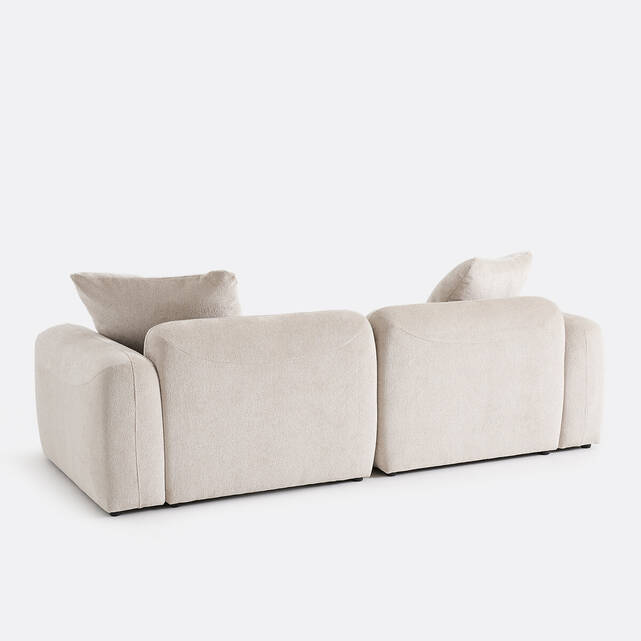 Γωνιακός modular καναπές 3 θέσεων από ζακάρ chenille, AMAD