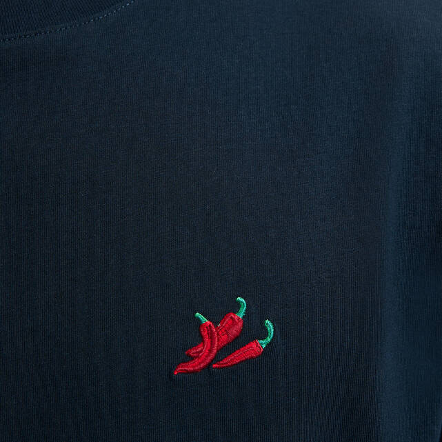 Μπλούζα t-shirt κανονική γραμμή με κέντημα πιπεριά