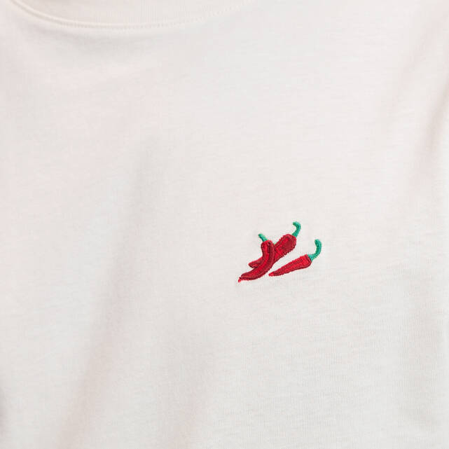 Μπλούζα t-shirt κανονική γραμμή με κέντημα πιπεριά