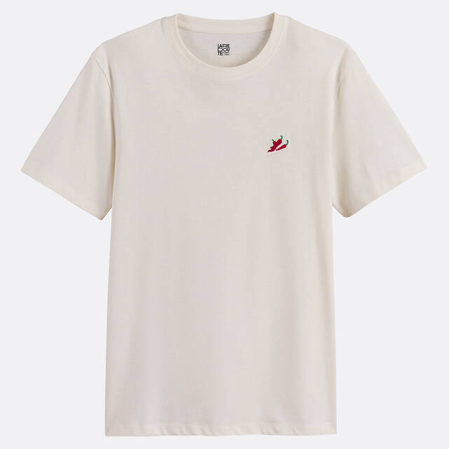 Μπλούζα t-shirt κανονική γραμμή με κέντημα πιπεριά