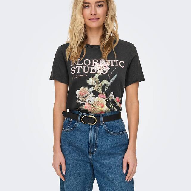 T-shirt με στρογγυλή λαιμόκοψη και σχέδιο