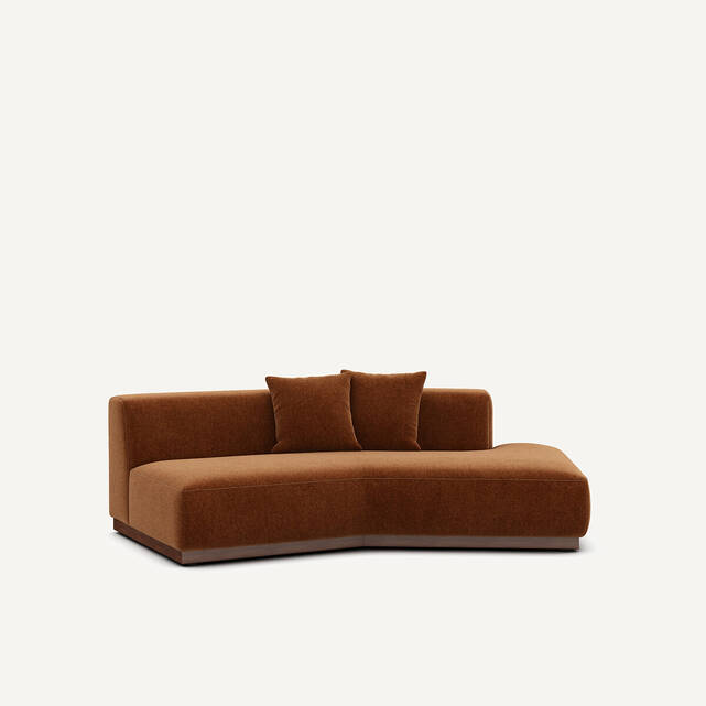 Γωνία καναπέ αριστερή από βελούδο chenille, JACOPO