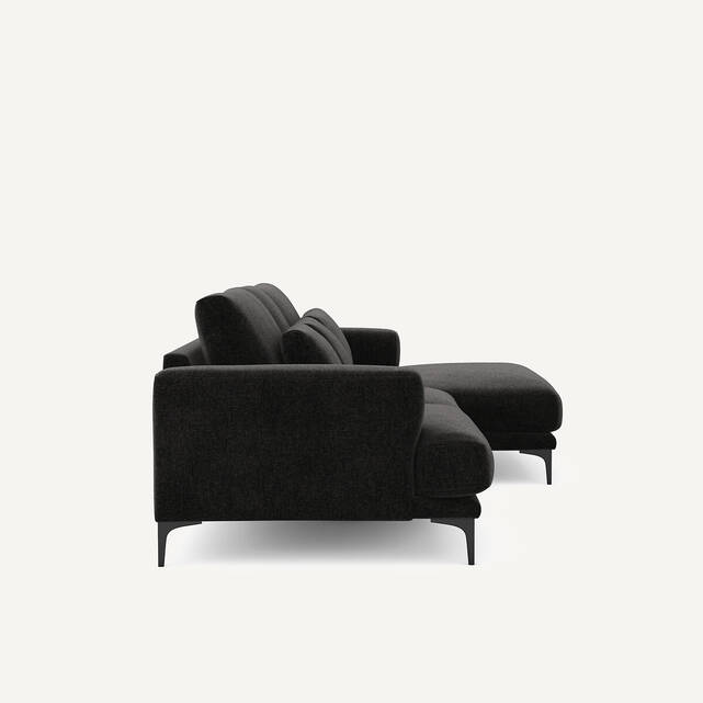 Γωνιακός καναπές XL δεξιός, από βελούδινο chenille, MARSILE