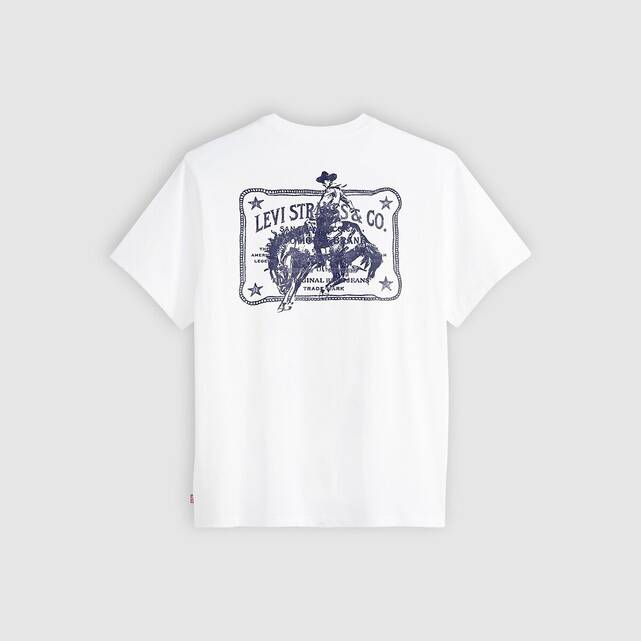 Κοντομάνικο t-shirt vintage με λογότυπο στην πλάτη