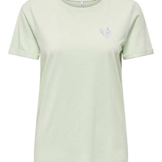 Κοντομάνικο T-shirt με στάμπα μικρή καρδιά