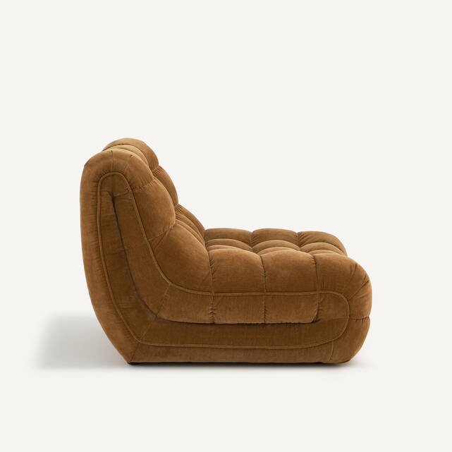 Καπιτονέ πολυθρόνα από βελούδινο chenille, Jud