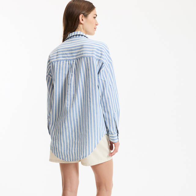 Πουκαμίσα oversize με ρίγες και μακριά μανίκια, Signature APOLLINE