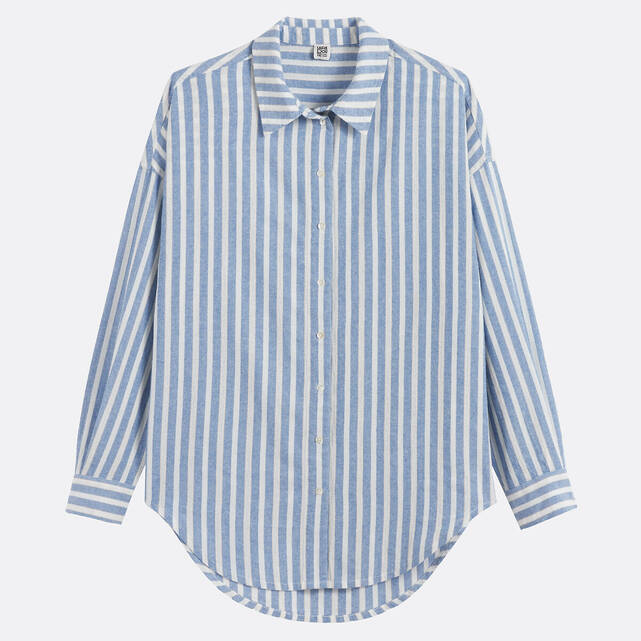 Πουκαμίσα oversize με ρίγες και μακριά μανίκια, Signature APOLLINE