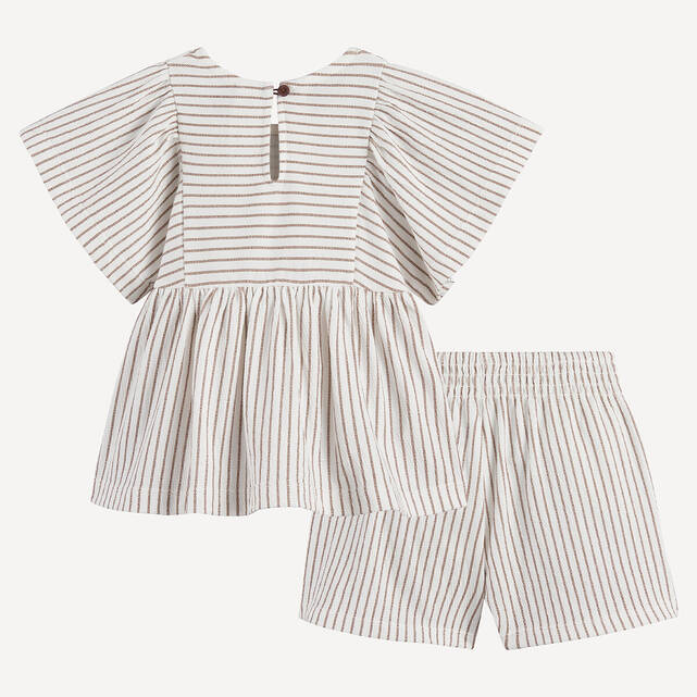 Σετ 2 τεμαχίων με μπλούζα και ριγέ σορτς