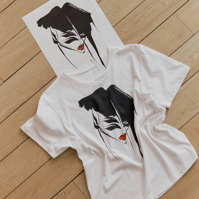 Κοντομάνικο t-shirt με στρογγυλή λαιμόκοψη και γραφικό τύπωμα