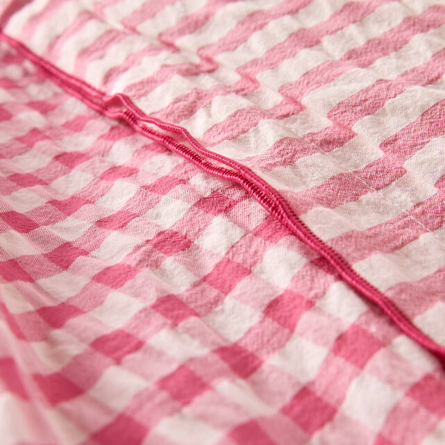 Μαξιλαροθήκη βαμβακερή seersucker, COTTAGE FRAMBOISE