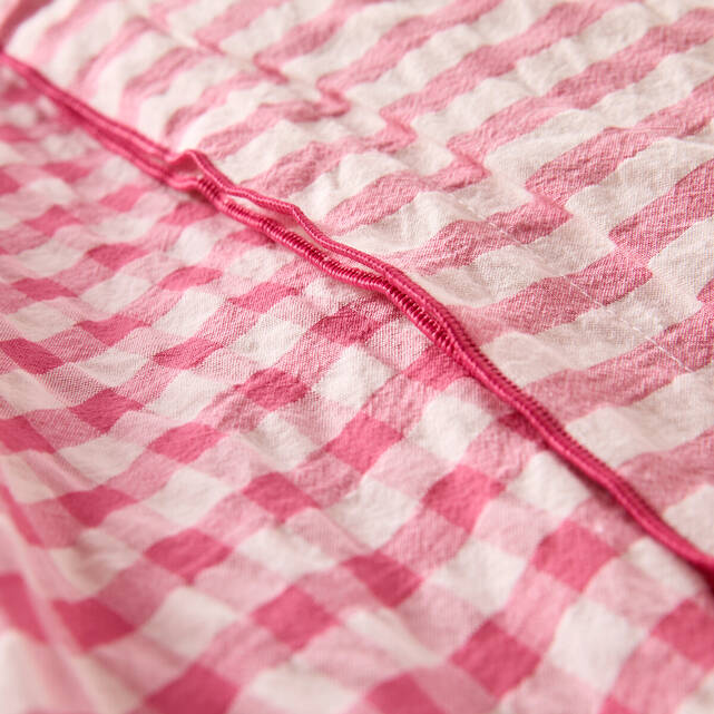 Παπλωματοθήκη βαμβακερή seersucker, COTTAGE FRAMBOISE