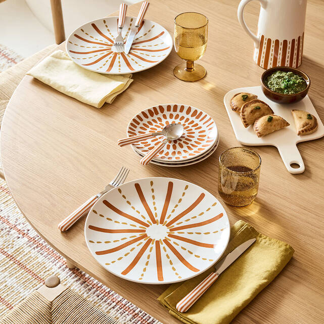 Σετ 4 ρηχά πιάτα stoneware RIVERI