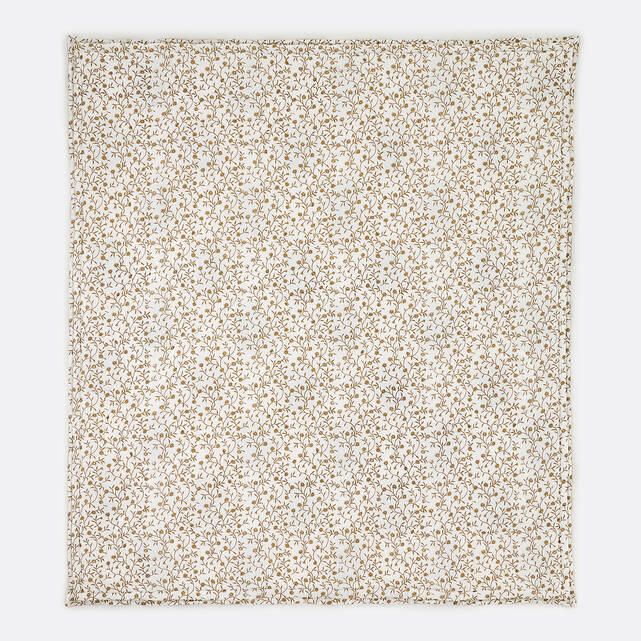 Καπιτονέ κάλυμμα κρεβατιού, block-print σχέδιο, βαμβακερό βουάλ, JAPALI