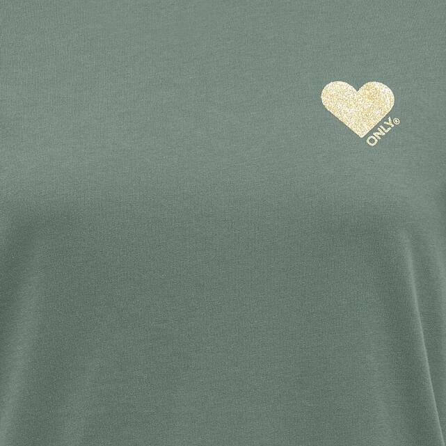 Κοντομάνικο T-shirt με στάμπα μικρή καρδιά
