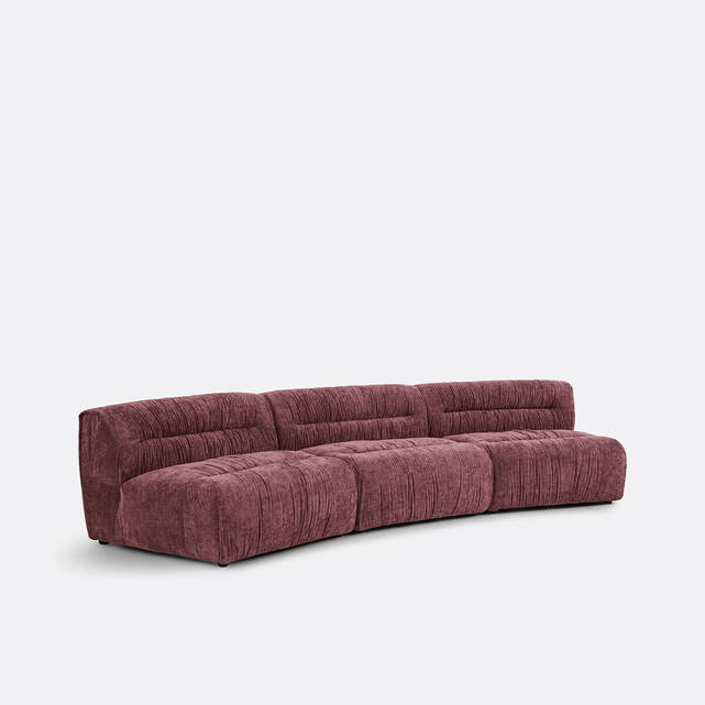 Τριθέσιος αρθρωτός καναπές από flame chenille, SWEETY