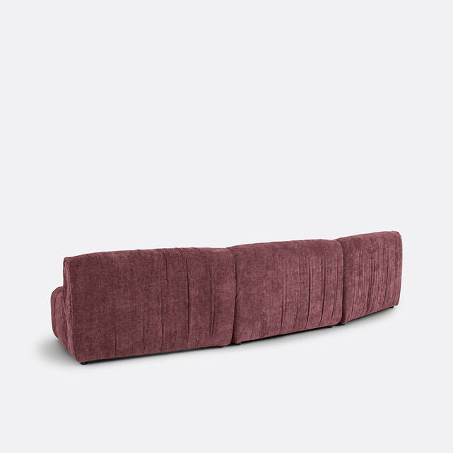 Τριθέσιος αρθρωτός καναπές από flame chenille, SWEETY