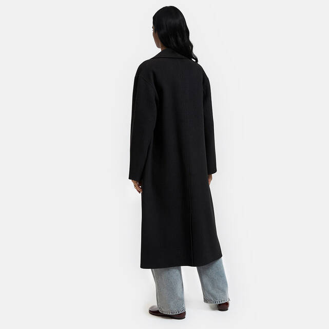 Χειροποίητο oversized σταυρωτό παλτό από μείγμα μαλλιού