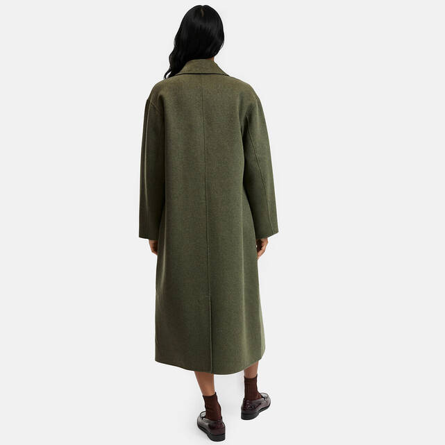 Χειροποίητο oversized σταυρωτό παλτό από μείγμα μαλλιού