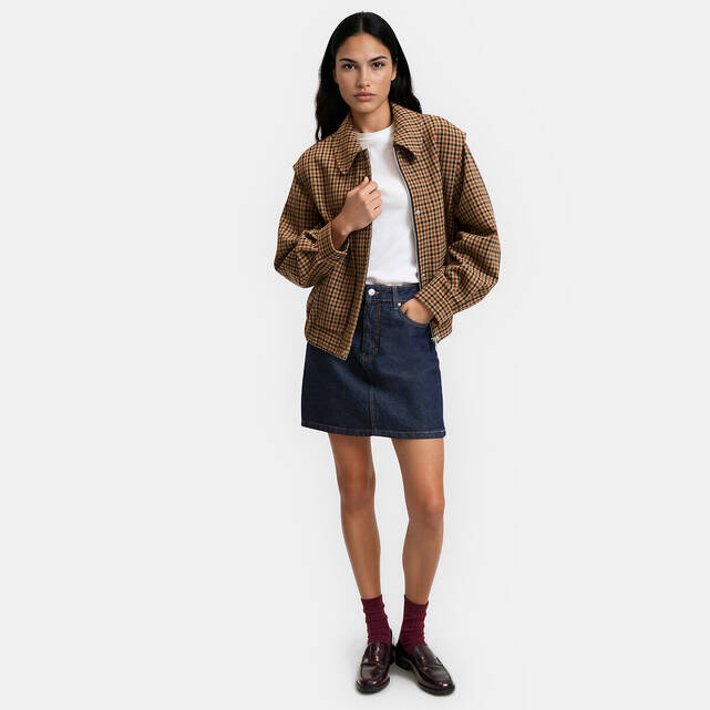 Καρό jacket με γιακά πουκαμίσου