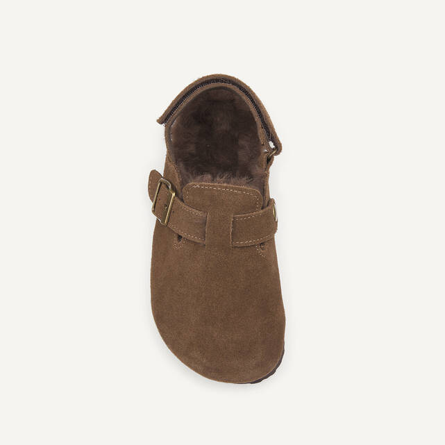 Γούνινα δερμάτινα mules