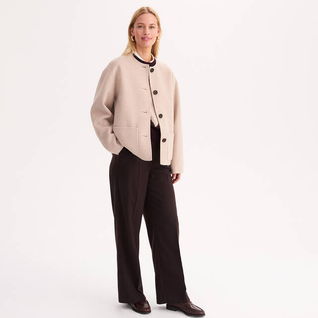 Jacket από μάλλινο ύφασμα σε φαρδιά γραμμή