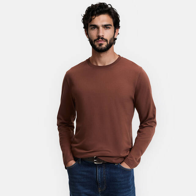 Μακρυμάνικο T-shirt με στρογγυλή λαιμόκοψη