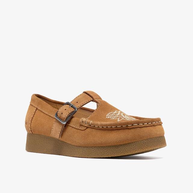 Μπαλαρίνες από σουέντ δέρμα, WALLABEE EVO BAR