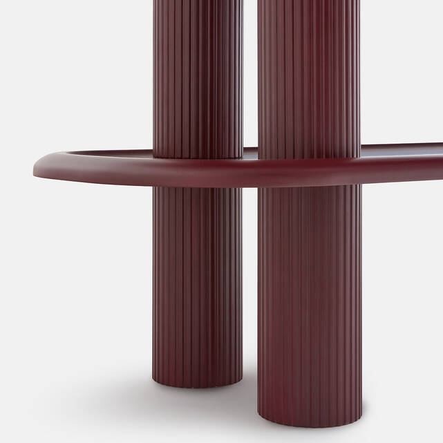 Βιβλιοθήκη με 5 ράφια, ματ λάκα, ύψος 155 cm, CALIO