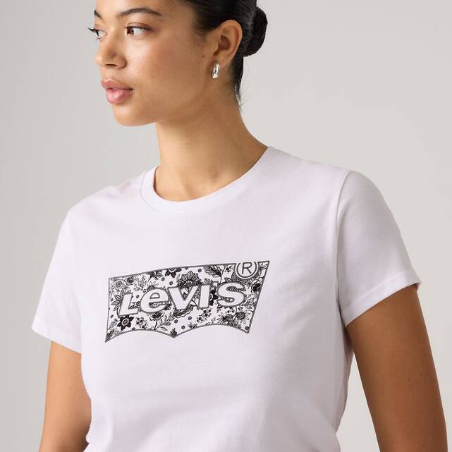 Κοντομάνικο T-shirt με στρογγυλή λαιμόκοψη και τύπωμα μπροστά