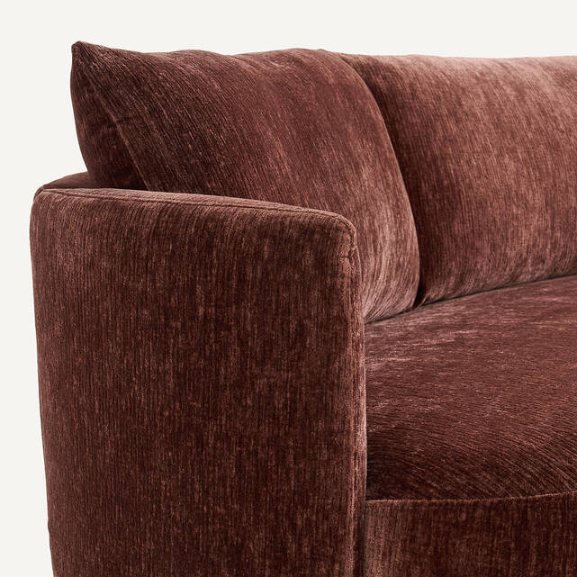 Διθέσιος καναπές από ανάγλυφο βελούδο, ROSEO