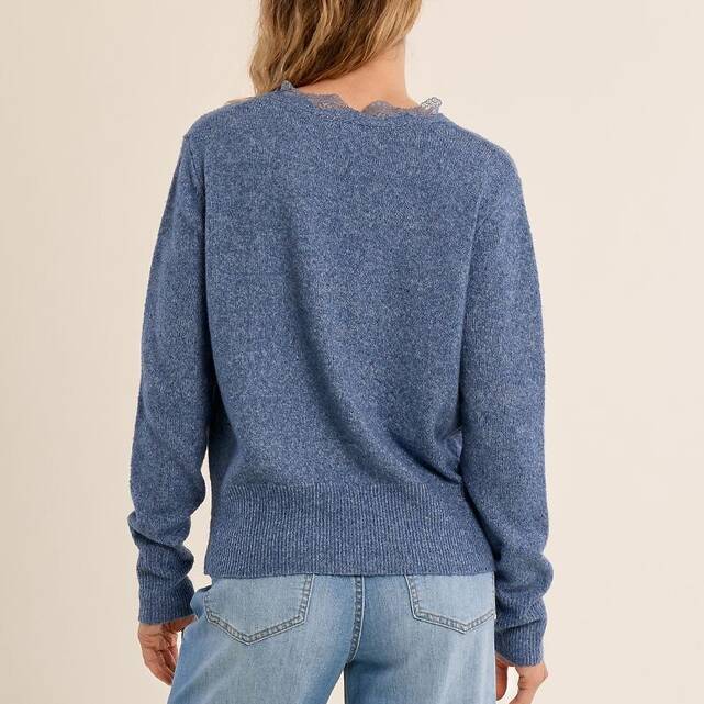 Cardigan με μακριά μανίκια και λαιμόκοψη V