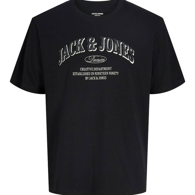 T-shirt με κοντά μανίκια, στρογγυλή λαιμόκοψη και λογότυπο, DENVER