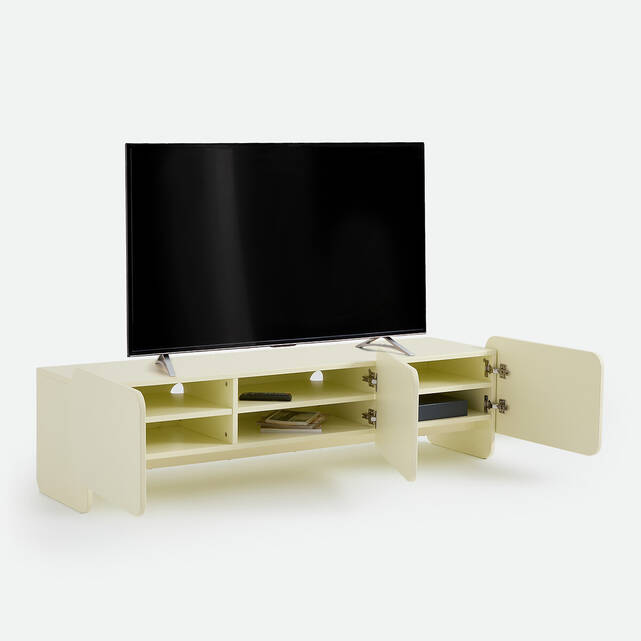 Λακαρισμένο έπιπλο TV Hi-Fi με 3 πόρτες, πλάτος 170 cm, CESCO