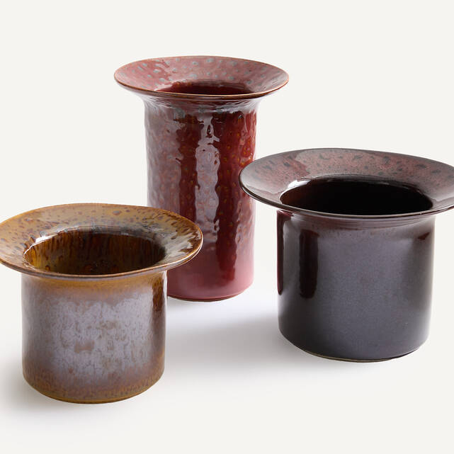 Κασπώ από stoneware με αντιδραστική εφυάλωση, ύψος 12 cm, MESSINE