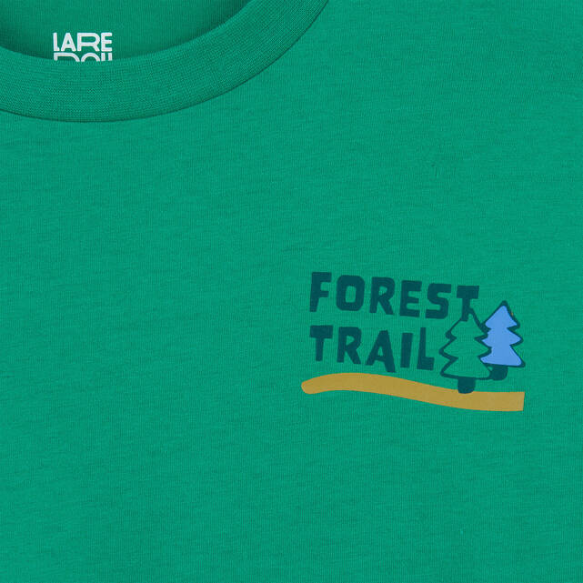 Μακρυμάνικο T-shirt με στρογγυλή λαιμόκοψη και τύπωμα δάσος