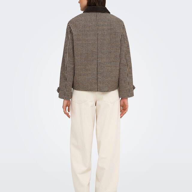 Κοντό καρό παλτό