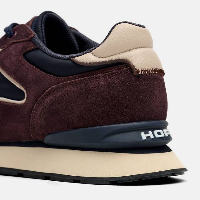 Sneakers από συνδυασμό υλικών CITY BROWN