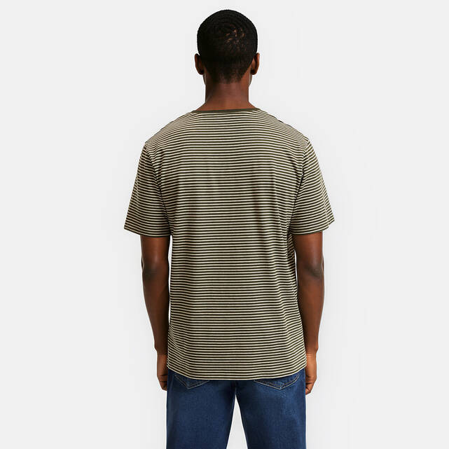 Βαμβακερό T-shirt με λεπτές ρίγες