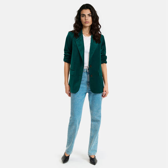 Ίσιο oversize σακάκι από βελούδο, Signature ALIENOR