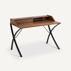 Walnut with black feet