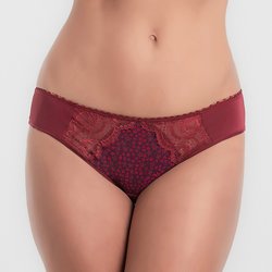 Printed burgundy