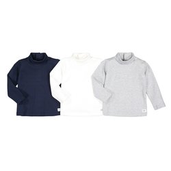 Navy blue + gray chiné + ecru